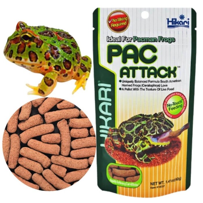 40gr Hikari Pac Attack Pelet Pac Man Frog Pixie Katak Makanan Kodok Pacman Amphibi