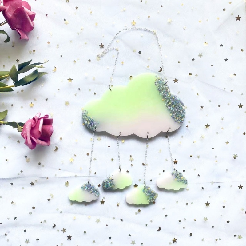 Siy Berbentuk Awan Membuat Perhiasan Cetakan Silikon Hiasan Dinding Liontin Kristal Epoxy Resin Cetakan DIY Kalung Gantungan Kunci
