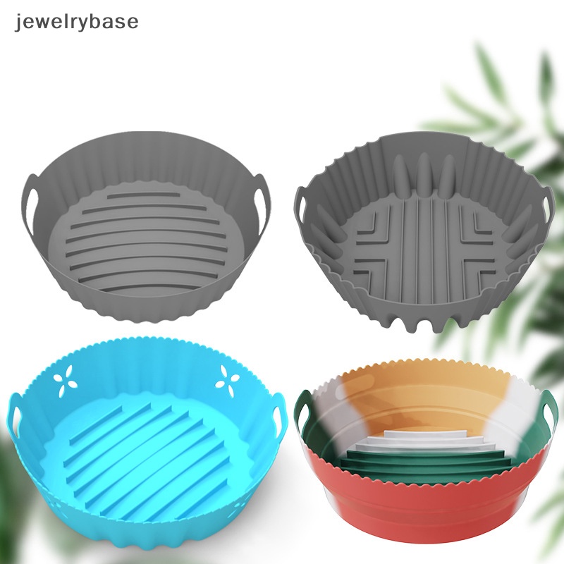 [jewelrybase] Air Fryer Silicone Pot Baking Non-Stick Reusable Oven Liner Tray Keranjang Lipat Butik