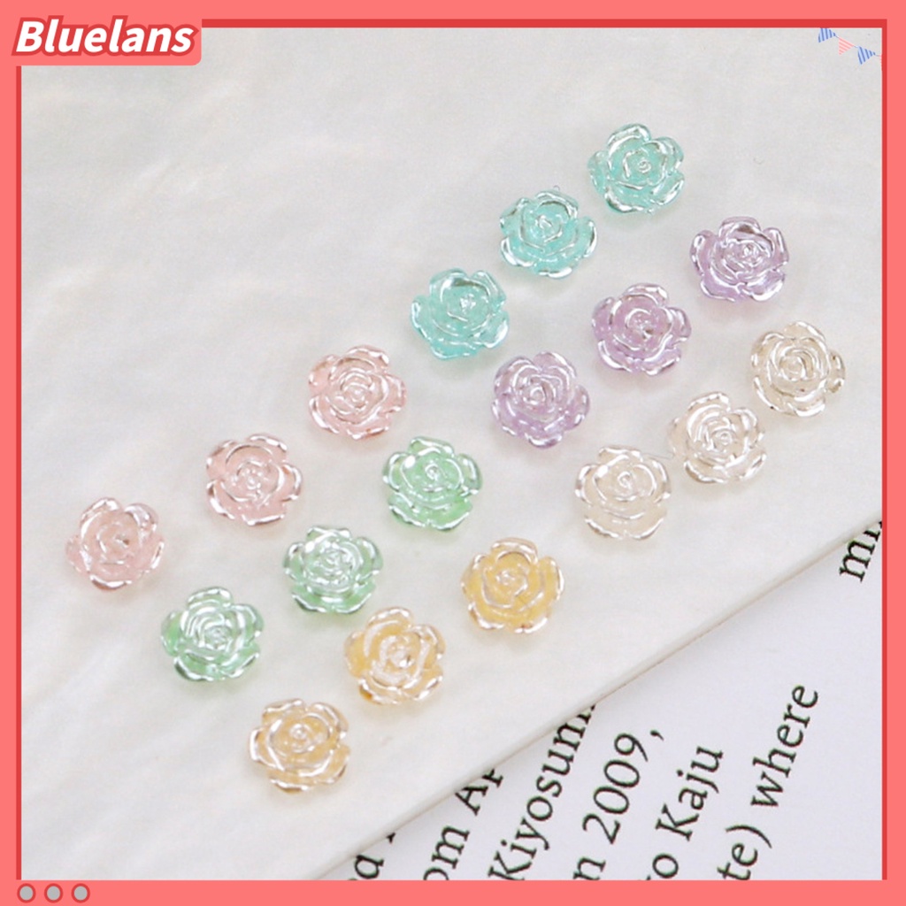 [BLM] 50pcs Manicure Dekorasi Indah DIY Ringan Multicolor Camellia Hiasan Kuku Untuk Wanita