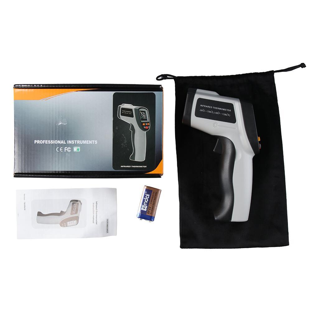 TOP Termometer Infrared Digital Industrial for Kitchen Cooking Genggam Bukan Untuk Manusia -58℉~1382℉(-50℃~750℃)