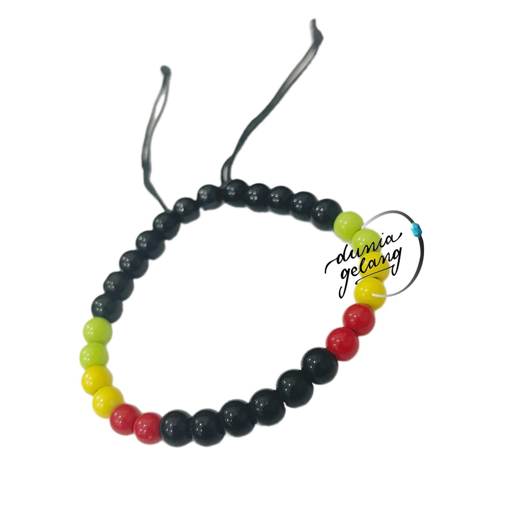 GELANG BATU WARNA LIMBAT RAINBOW TALI ADJUSTABLE DUNIAGELANG