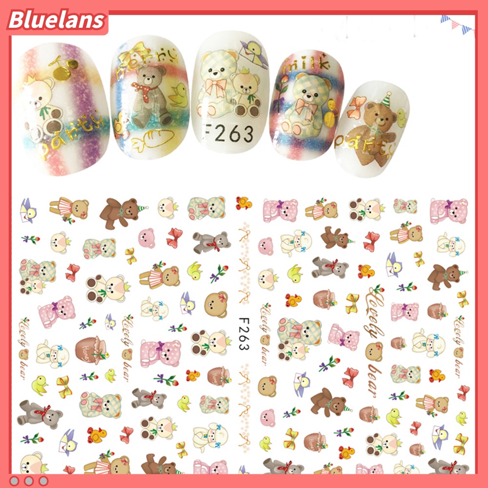 [BLM] 1lembar Snowflake Bunga Decals Nail Art Stiker Tips DIY Manicure Dekorasi