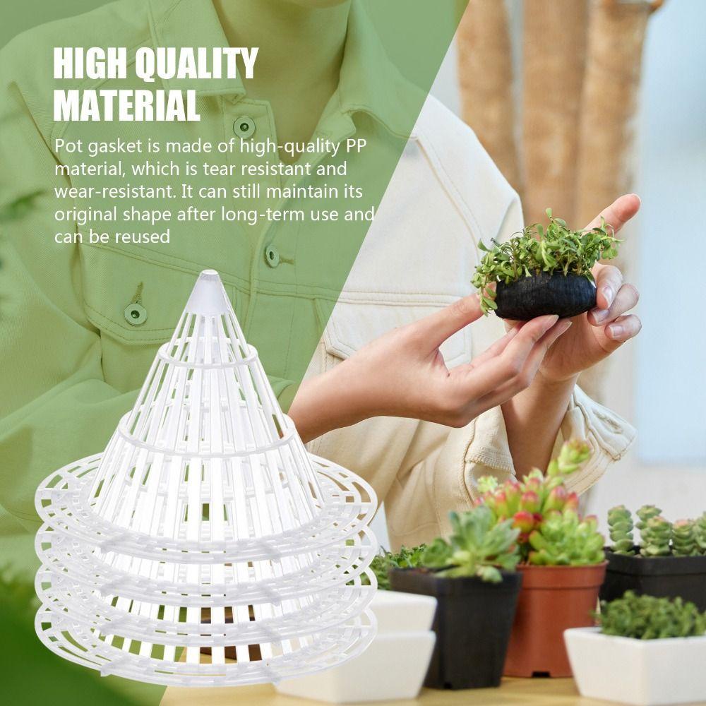 【 ELEGANT 】 Gasket Pot Bunga Anti Bocor Tanah Serbaguna Insect Proof Perlengkapan Taman Kerucut Breathable Mesh Gasket