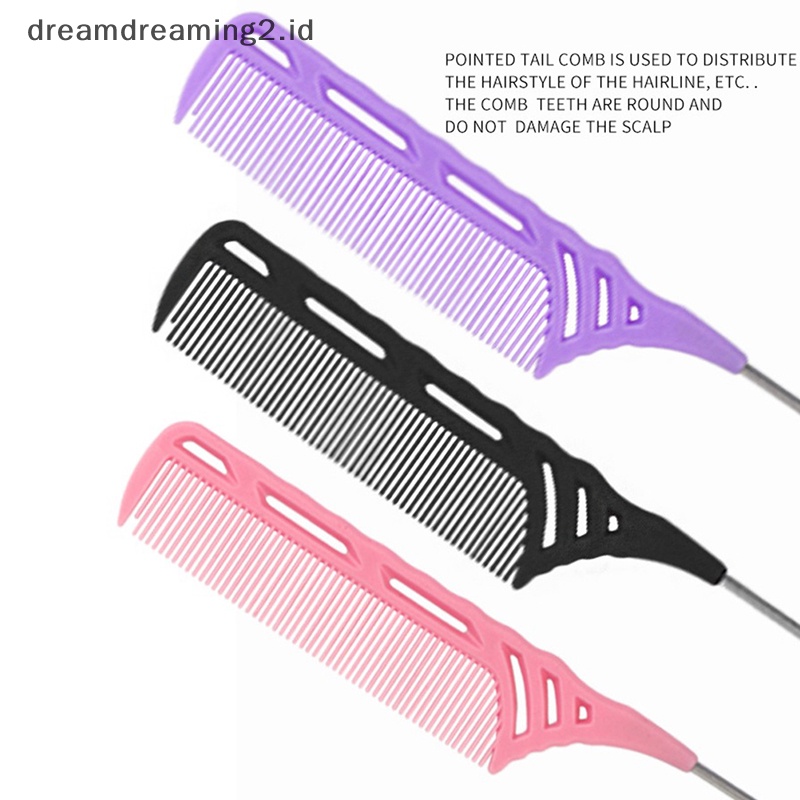 (drea) 3pcs /Set Sisir Rambut Kontrol Tepi Dua Sisi Styling Rambut Alat Sikat Rambut //