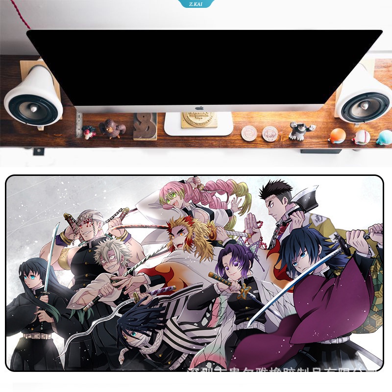 Asrama Sekolah Kuliah Demon Slayer Demon Slayer Wig Kamado Tanjirou Rectangular Wrist Protector Mouse Pad Desain Premium Pad Pelindung Tangan Untuk Melindungi Tangan [ZK]