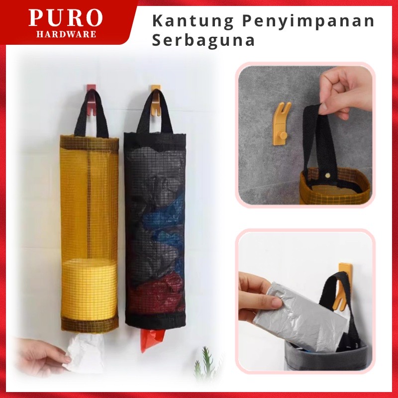 Dispenser Kantong Plastik Sampah Gantung Dinding Tempat Kantong Kresek / Tempat penyimpanan kantong plastik / Kantung penyimpanan serbaguna