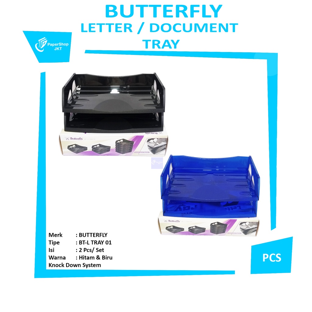 

BUTTERFLY - Letter Tray 2 Susun - Pcs