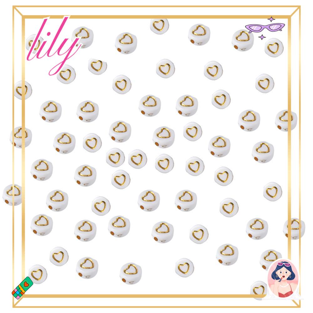 Lily 500 Pcs 7x4mm Putih Manik-Manik Akrilik DIY Kalung Membuat Perhiasan Gelang Pony Bead