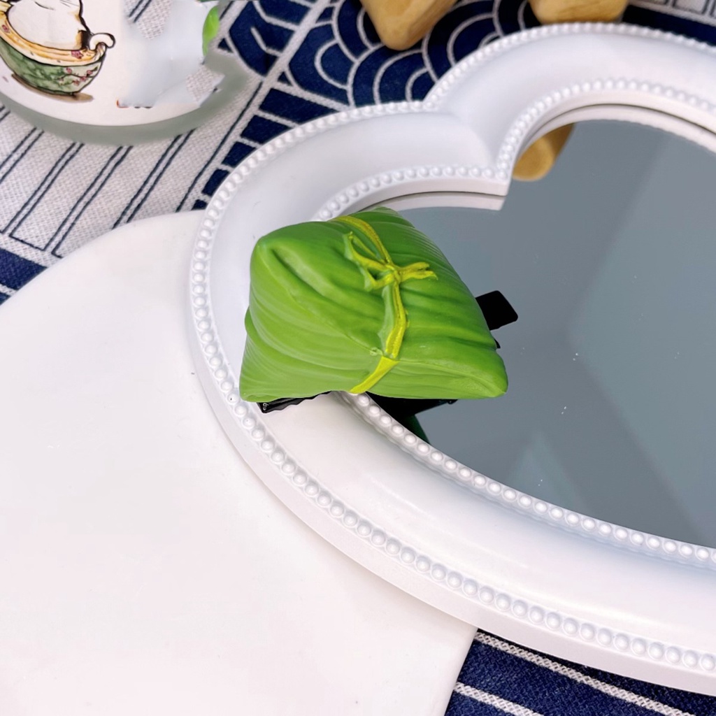 Jepit Rambut Lucu Kreatif Simulasi Makanan Zongzi Anak Dewasa Klip Samping 1pc Cosplay Aksesoris Rambut