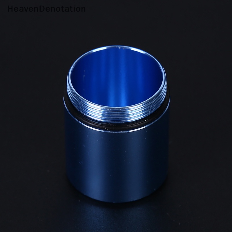 [HeavenDenotation] Casing Aluminium Mini Portable Bawa Botol Penyumbat Telinga Kotak Wadah Gantungan Kunci HDV