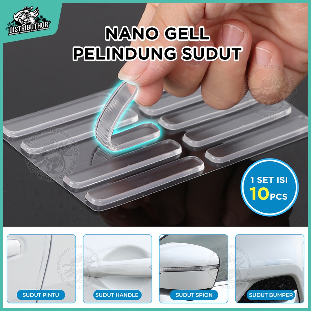 Karet Pelindung Pintu Mobil Car Door Handle Protector Stiker Silikon Strip Bumper Bantalan Gagang Pintu Aman Anti Lecet - DISTRIBUTHOR