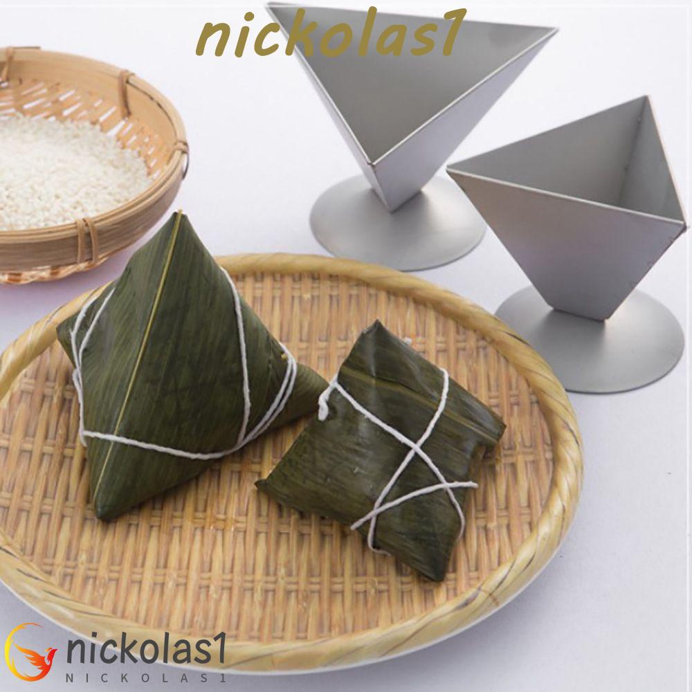 Nickolas1 Cetakan Zongzi Makanan Tradisional China304 Stainless Steel DIY Segitiga Alat Dapur Nasi Bola