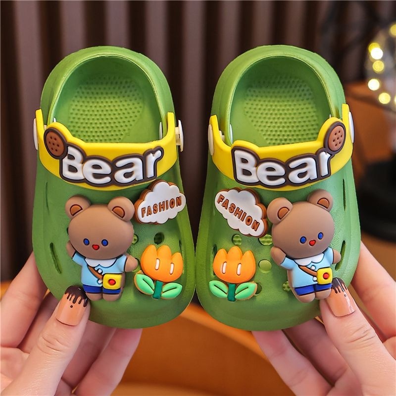 littlekiddoss SH2324 Sepatu Sendal Bapao Karakter Kartun Sendal Anak Baim Baby Kartun Lucu Elastis Anti Slip Usia 1-6 Tahun Ukuran 18-28