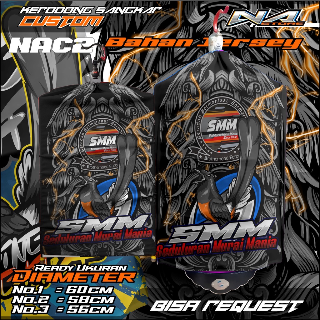 Kerodong Sangkar Kotak dan Bulat Custom SMM MURAI MANIA Desain Keren Bisa Request - NA STORE