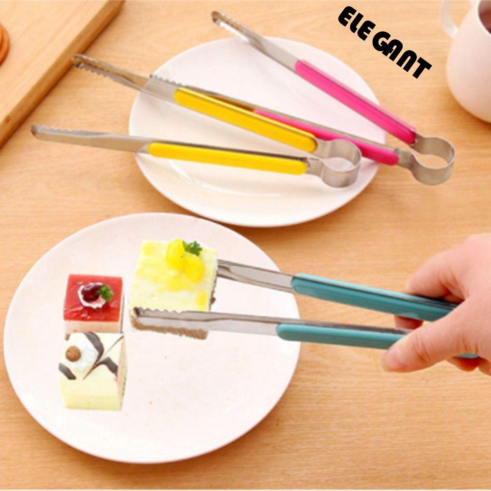 [Elegan] Penjepit BBQ Es Barbekyu Roti Bakar Salad Steel Stainless Handle Utensil Food Clip