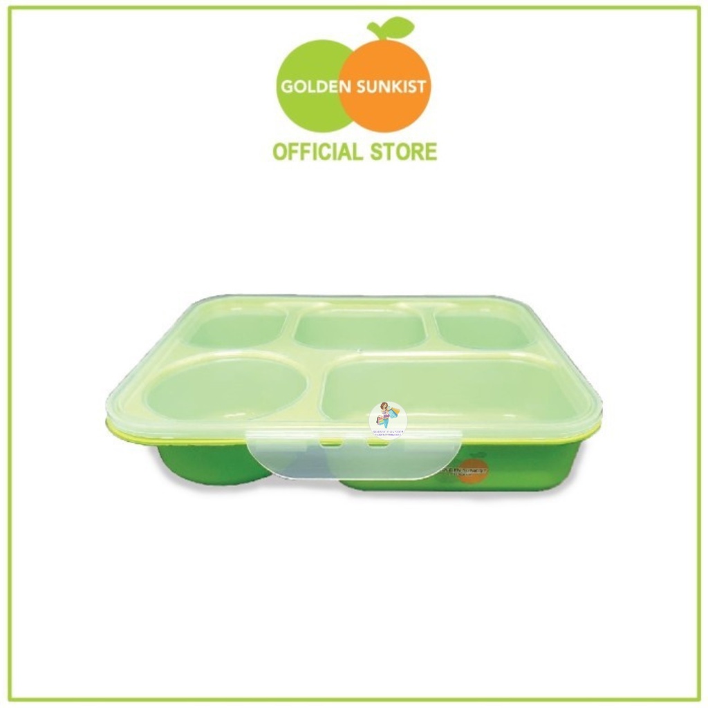 Tempat Nasi Kotak Bekal Sendok Lunch Box Golden Sunkist