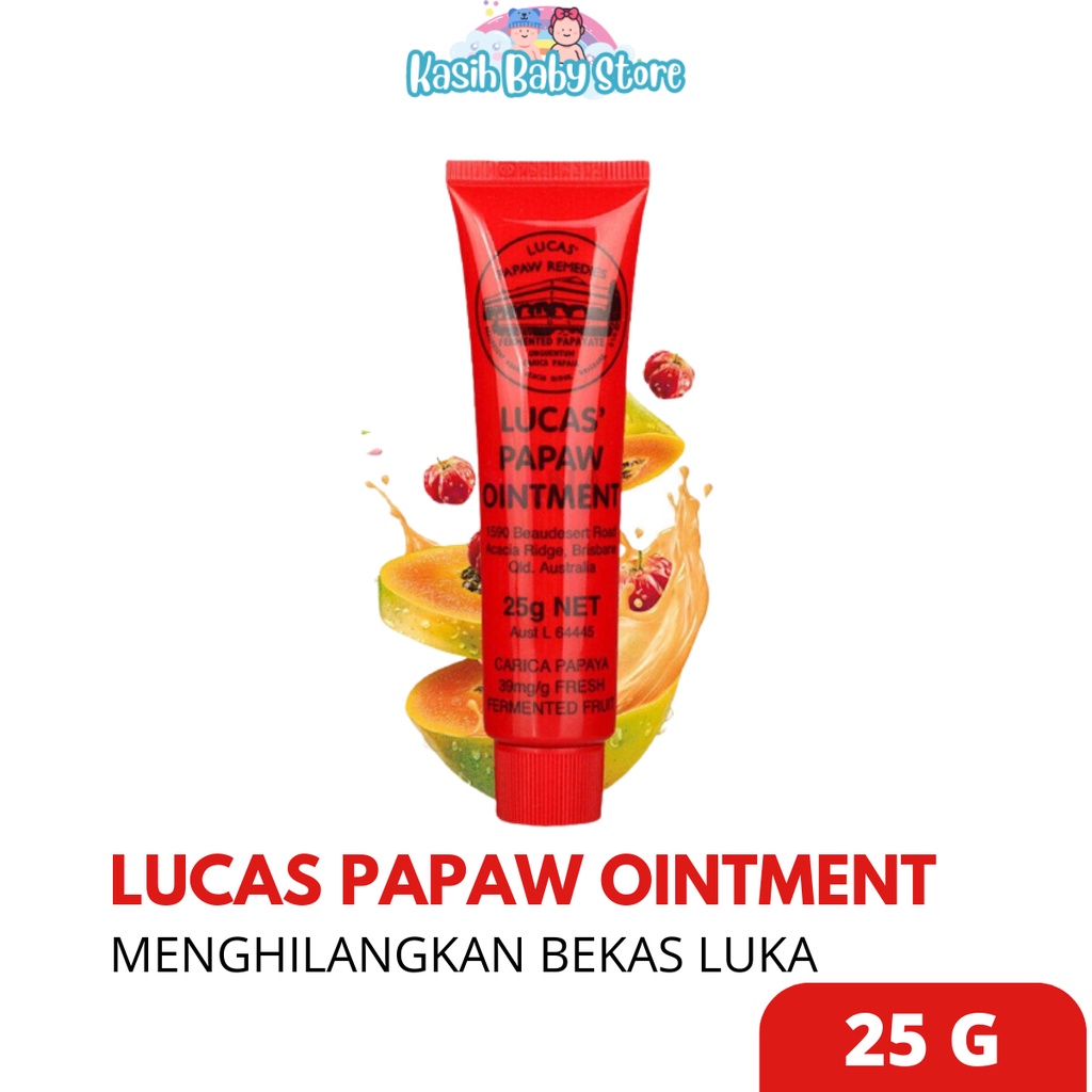Diaper Cream Lucas Papaw Ointment 25g - Salep Ruam Popok Bayi Ampuh