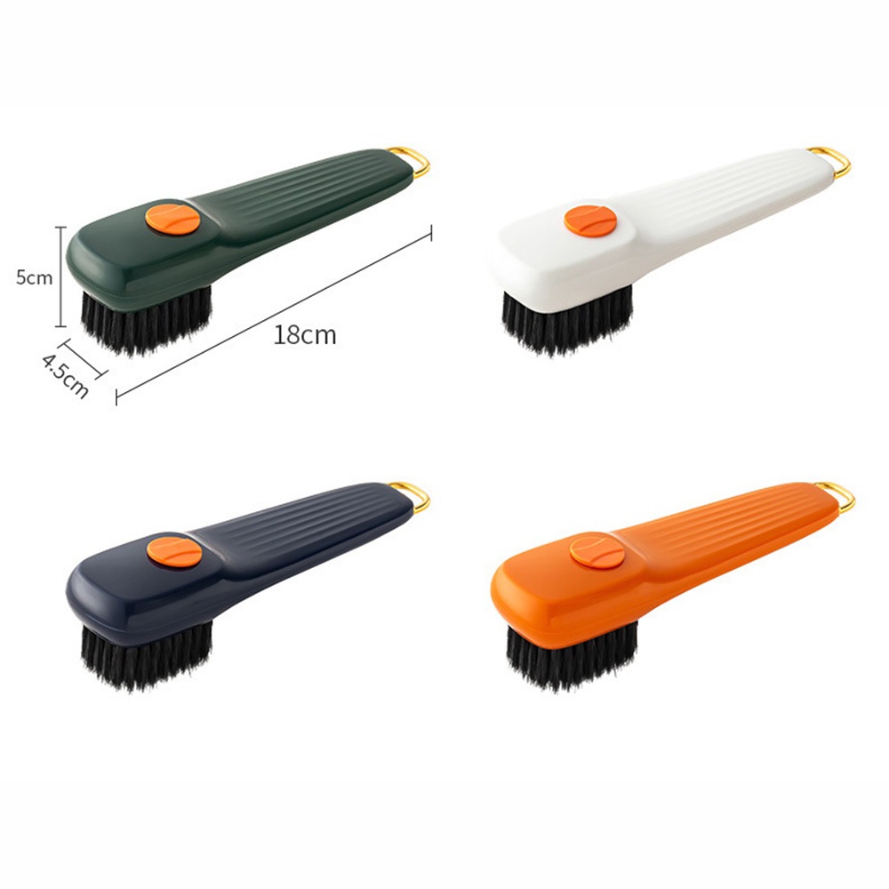 ღ Multi Functional Shoe Brush Press Type Automatic Liquid Out Washing Brush Household Kitchen Bathroom Soft Brush Cleaning Tool