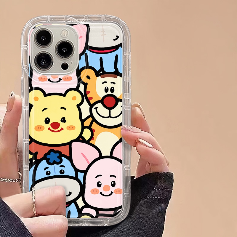 IPHONE Hewan Lucu Lembut Casing Ponsel Kompatibel Untuk Iphone14 13 11 12 Pro XS Max X Xr7 +8 Plus Casing TPU Silikon Shockproof Cover