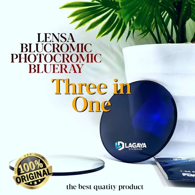LENSA BLUCROMIC PHOTOCROMIC BLUERAY PLUS MINUS 10