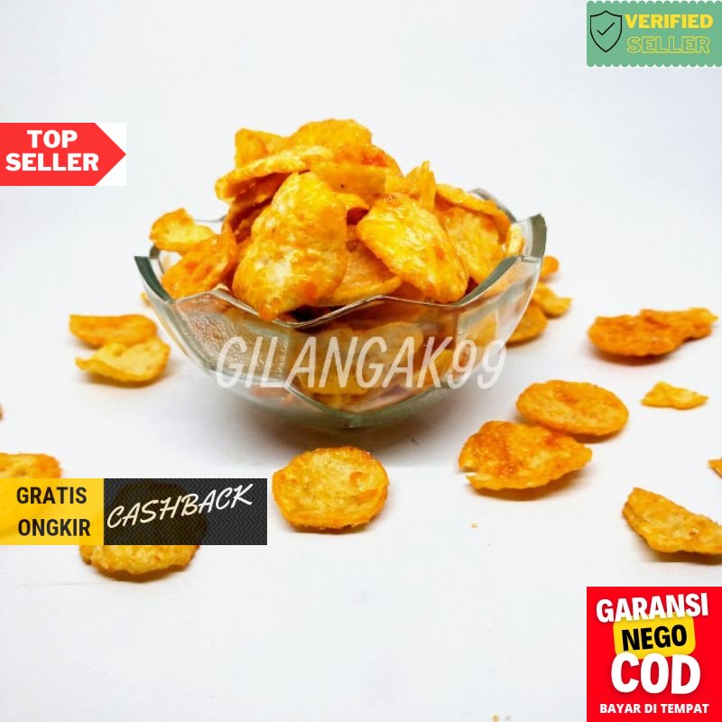 

Kecimpring 250 singkong mini opak singkong kecimpring pedas krupuk singkong pedas kcimpring balado .