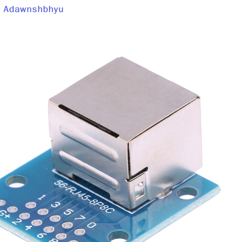 Adhyu RJ45 Network Port Adapter Kepala Kristal Female Socket Circuit Board Dengan ID Lampu