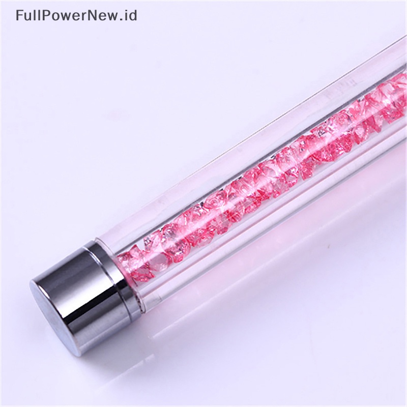 Power Fan Bentuk Gradiasi Kuku Glitter Bubuk Remover Brush Nail Art Drawing Pen Tools ID