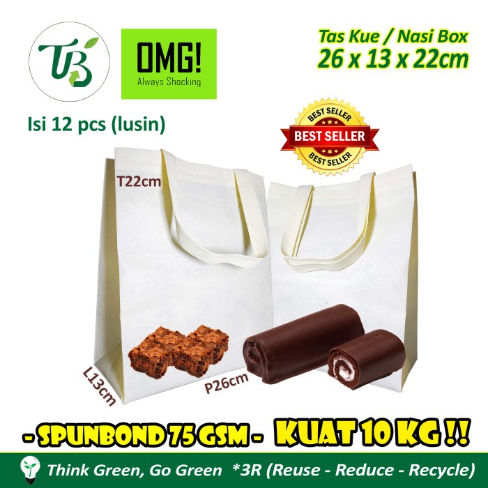 

Bongkar Gudang TAS SPUNBOND GOODIE BAG BOX KUE BOLU BROWNIES MARTABAK BENTO KUE KOTAK - Maroon