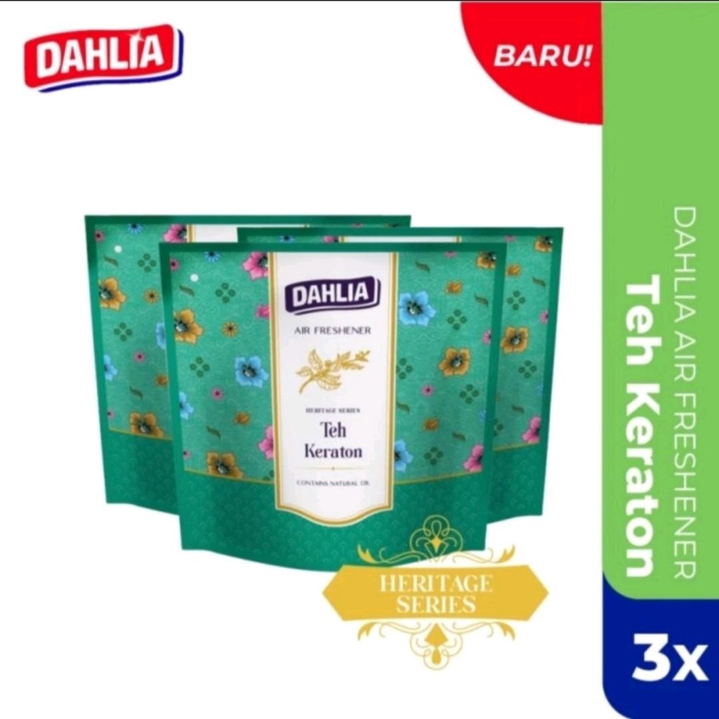 DAHLIA Pengharum Air Freshener Heritage Series Teh Keraton Gantung 3x75gr