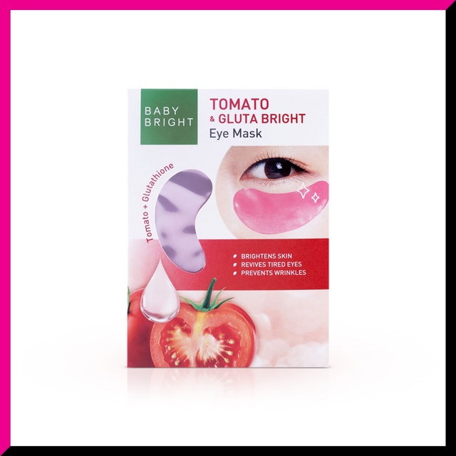 BABY BRIGHT Eye Mask Tomato &amp; Gluta Bright | 5HYA &amp; Peptide Firming | Aloe Vera &amp; Fresh Collagen | Masker Mata Original Thailand | 1 pasang Masker Mata