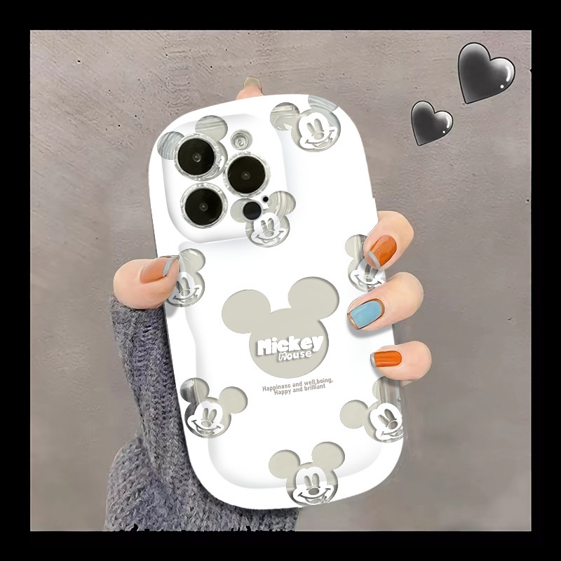 IPHONE Mouse Lucu Casing Ponsel Transparan Kompatibel Untuk Iphone14 13 12 11 Pro Max XS X XR Casing Silikon Lembut Shockproof Cover Cell Precticer