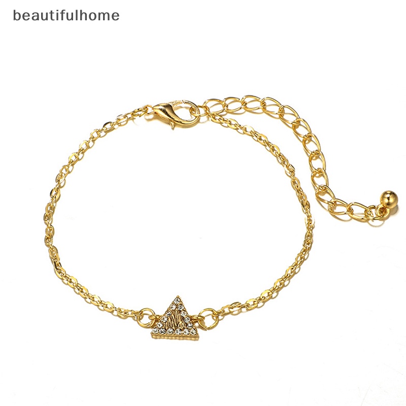 {beautifulhome} 4pcs /set Gelang Rantai Geometris Untuk Wanita Charm Bangles Fashion Perhiasan Hadiah.