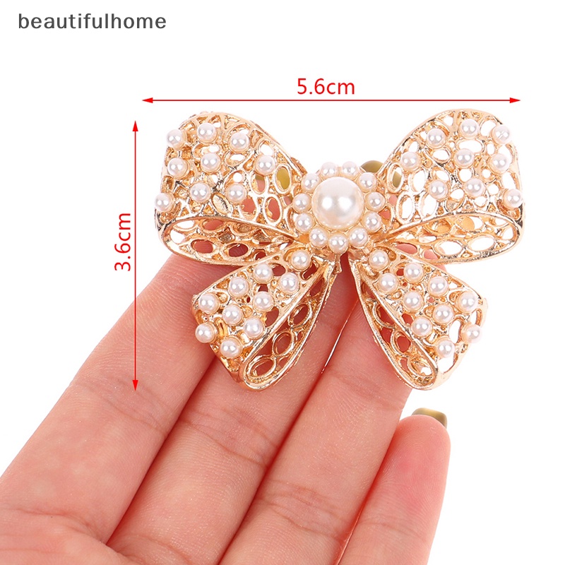 {beautifulhome} Women Shoes Clips DIY Shoe Ch Jewelry Ikatan Simpul Aksesoris Dekorasi Sepatu.