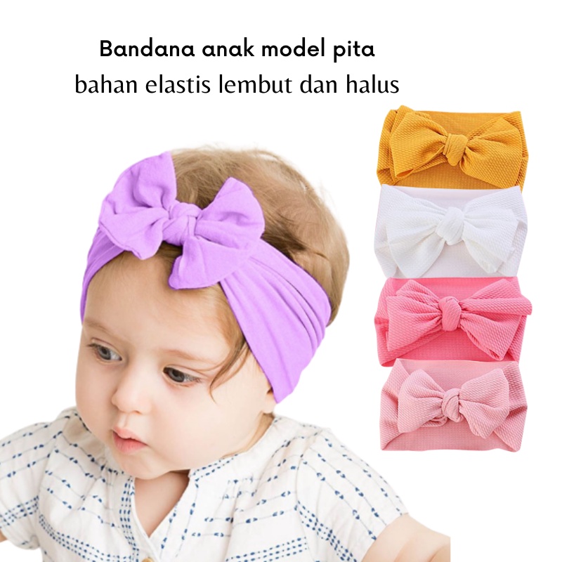 GOS -A408- Aksesoris Anak Bayi Perempuan Bandana Bando Model Pita