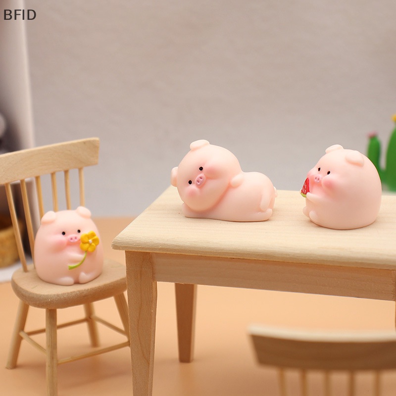 [BFID] Patung Babi Mini Lucu Model Hewan Pemandangan Mikro Dekorasi Rumah Miniatur [ID]