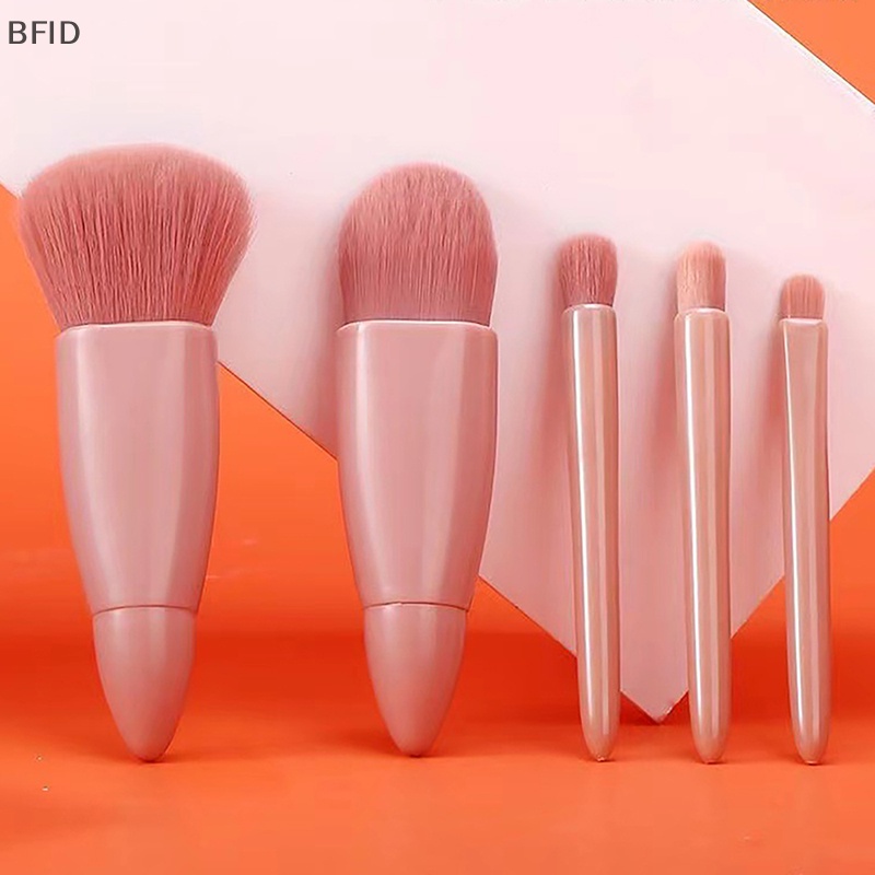 [BFID] Kuas Kabuki Makeup Mini Set Mirror Soft Foundation Bedak Eyeshadow Brush Kit [ID]