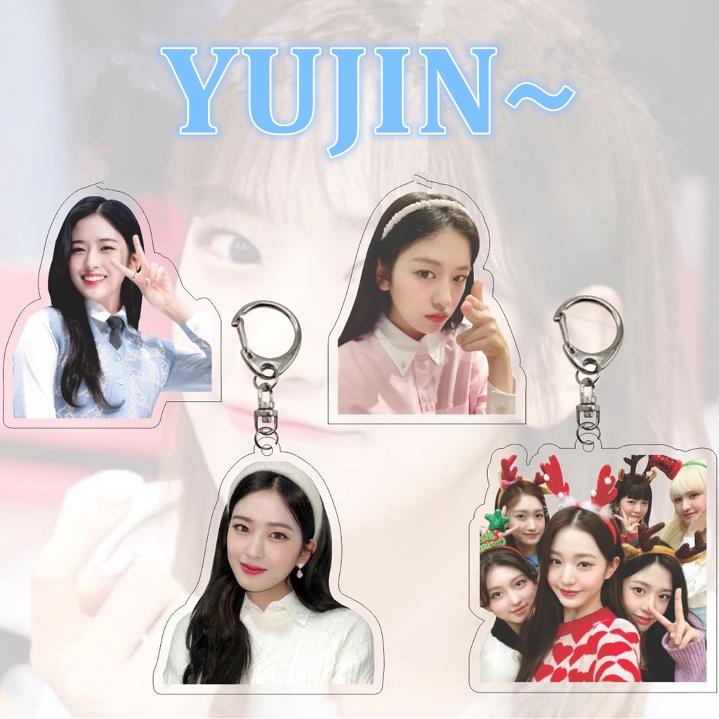 1pc Gantungan Kunci Akrilik IVE Member Solo Key Ring Gantung