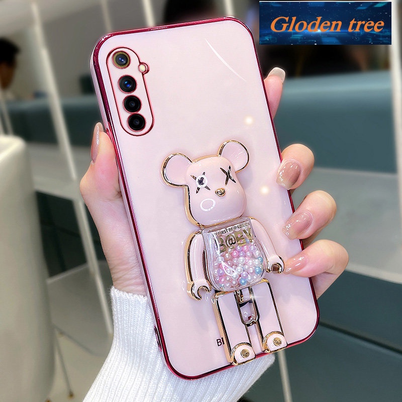 Toserbaloden pohon mustofaasing erkapealme 6 pro realme 6 Casing ponsel toserbaoftcase kampaslectroplated silikon shockproof kalilarotector suketmooth suketrote pentol suketumper suketover desain baru