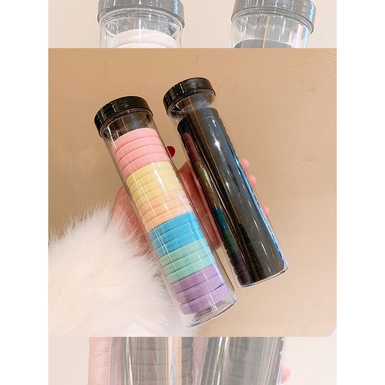 Ikat rambut wanita satu tabung dengan variasi warna korean steel barang import dengan harga grosir
