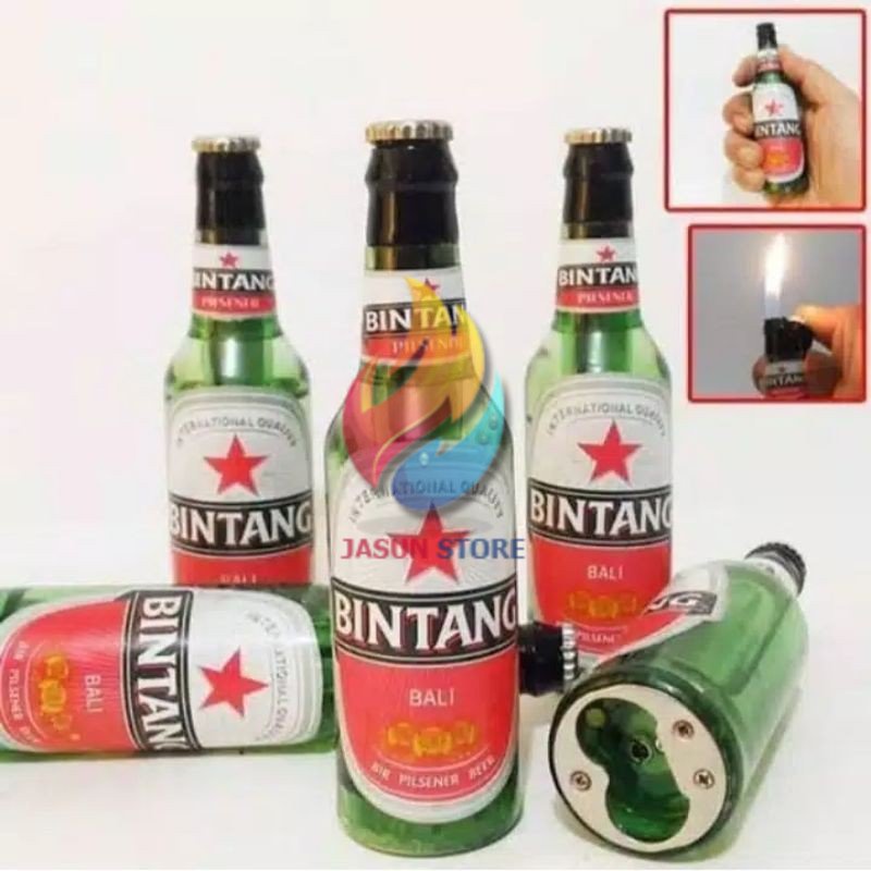 BAYAR COD! KOREK API GAS MOTIF BOTOL BINTANG