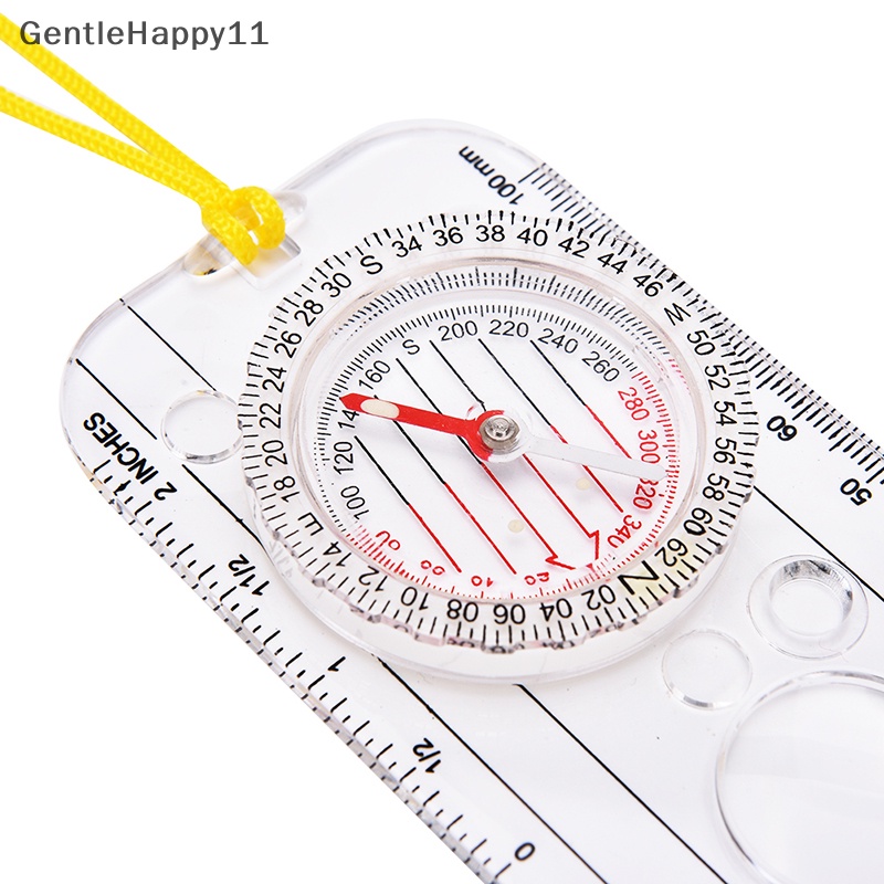 Gentlehappy Magnifying Compass Army Pramuka Hiking Camping Boag Map Membaca Orienteering id