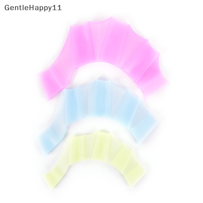 Gentlehappy Silicone Swim Hand Fins Kolam Renang Half Finger Flippers Swim Training Web Gloves id