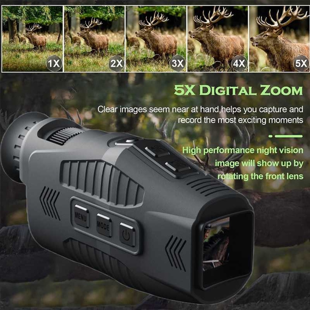 Monocular Teropong Digital Foto Video Outdoor Night Vision 5x Zoom