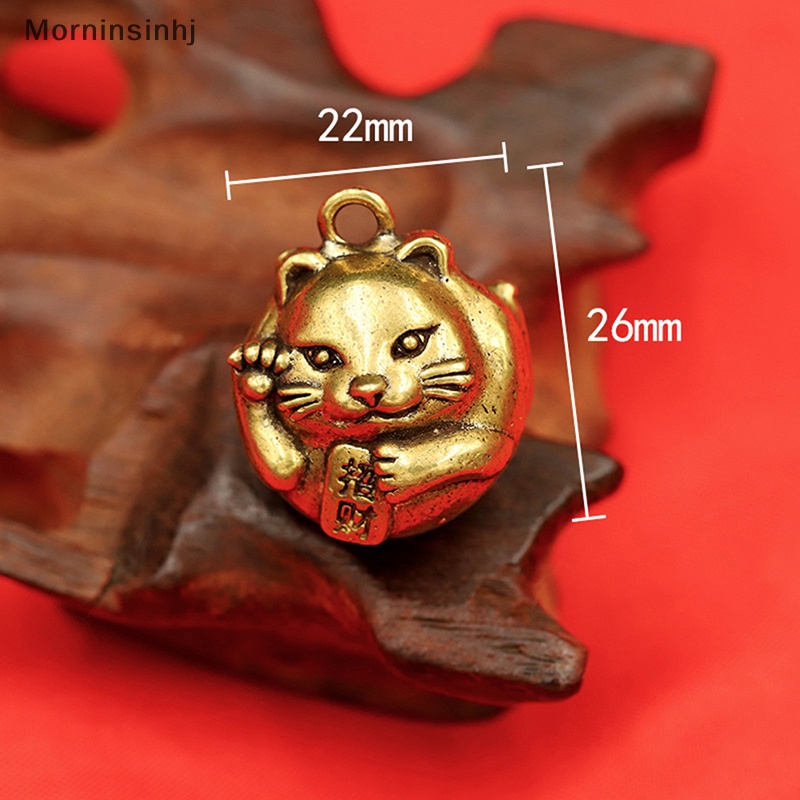 Mornin Kuningan Kucing Rejeki Lucky Cat Bell Gantungan Kunci Mobil Murni Handmade Kuningan Lucky Cat Car Keychain Handle Keychain Aksesoris Perhiasan id