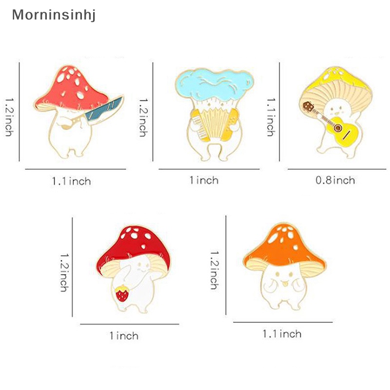 Mornin Fun Mushroom Enamel Pin Kreatif Fashion Bros Ransel Lencana Kerah Pin Hadiah id