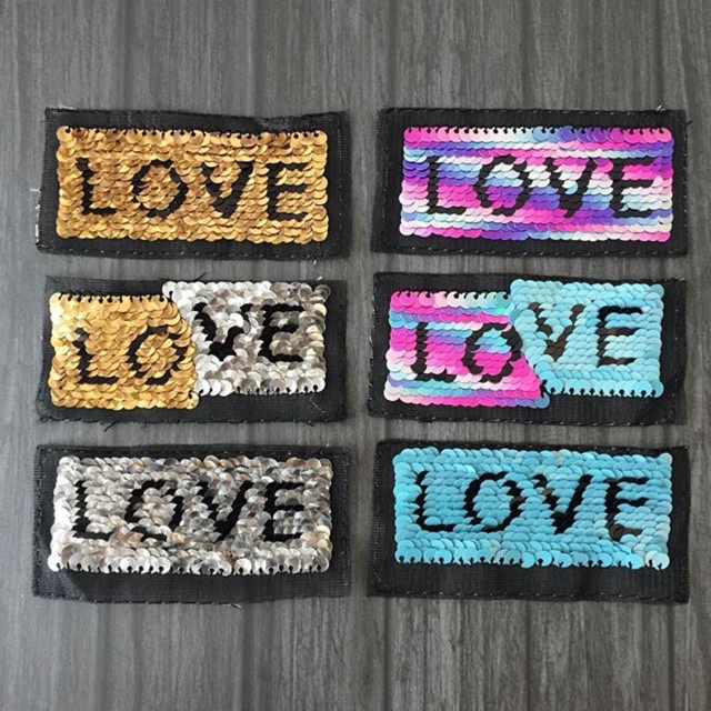 Bordir Patch 2D / patch payet bolak-balik / bordir payet / tempelan bajubisa pesan satuan