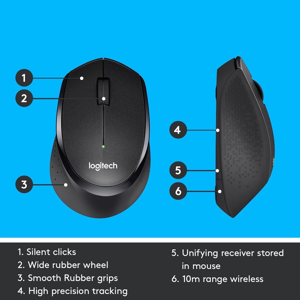 【100% ORI】 Logitech M330 Mouse Wireless Bluetooth Gaming - Silent Click