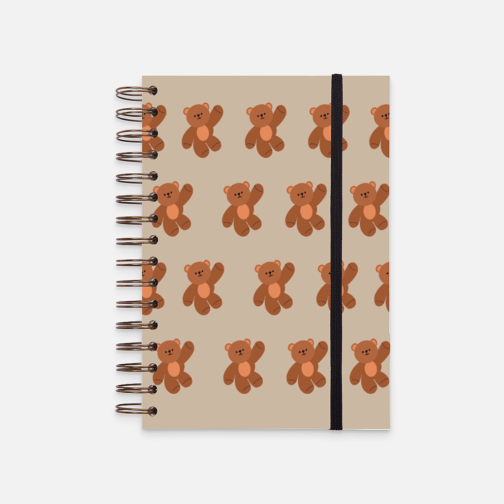 

Hard Cover Notebook dengan ilustrasi teddy bear lucu