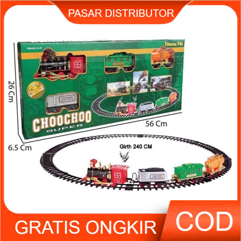 Mainan Anak CHOOCHOO SUPER TRAIN Kereta Api Mengeluarkan Asap CHOOCHOO